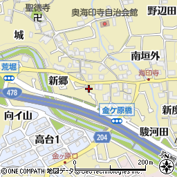 京都府長岡京市奥海印寺火ノ尾8周辺の地図