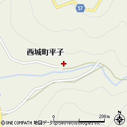 広島県庄原市西城町平子76周辺の地図