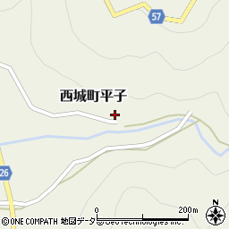 広島県庄原市西城町平子75周辺の地図