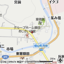 愛知県岡崎市樫山町宮東周辺の地図