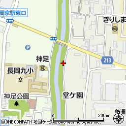 京都府長岡京市神足川原周辺の地図