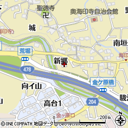 京都府長岡京市奥海印寺新郷2周辺の地図