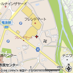 滋賀県甲賀市甲南町竜法師372周辺の地図
