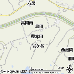 愛知県知多郡阿久比町矢高樫木田周辺の地図