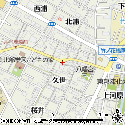 愛知県岡崎市井内町久世44周辺の地図