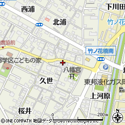 愛知県岡崎市井内町久世46周辺の地図