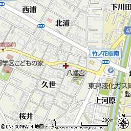 愛知県岡崎市井内町久世46周辺の地図