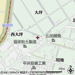 愛知県安城市東端町大坪64周辺の地図