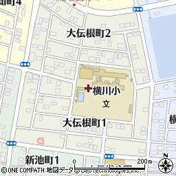 愛知県半田市大伝根町周辺の地図