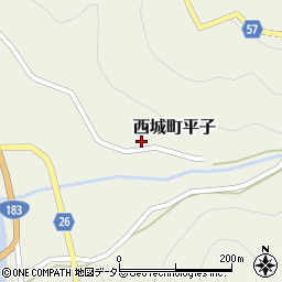 広島県庄原市西城町平子73周辺の地図