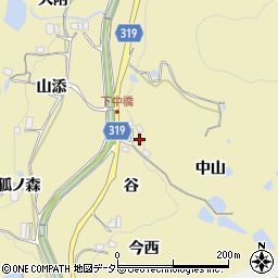 兵庫県宝塚市下佐曽利中山周辺の地図