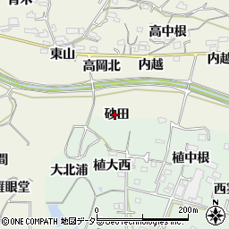 愛知県阿久比町（知多郡）矢高（砂田）周辺の地図