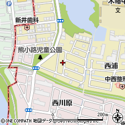 京都府宇治市木幡（熊小路）周辺の地図