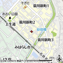 蓑川新町公民館周辺の地図
