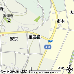 愛知県新城市富永雁通道周辺の地図