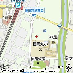 京都府長岡京市東神足周辺の地図