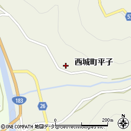広島県庄原市西城町平子66周辺の地図