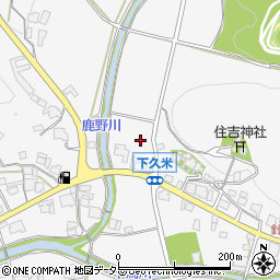 兵庫県加東市下久米周辺の地図
