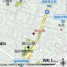 愛知県安城市桜井町城阿原周辺の地図