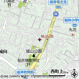 愛知県安城市桜井町（城阿原）周辺の地図