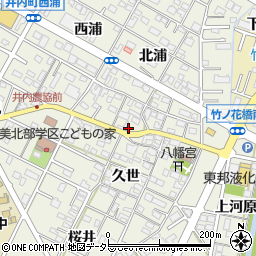 愛知県岡崎市井内町久世11周辺の地図