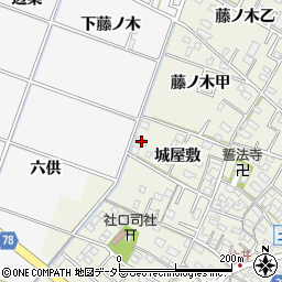 愛知県岡崎市土井町城屋敷25周辺の地図