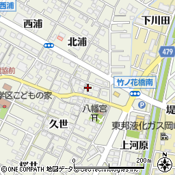 愛知県岡崎市井内町久世2周辺の地図