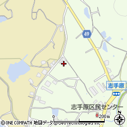 兵庫県三田市志手原875周辺の地図