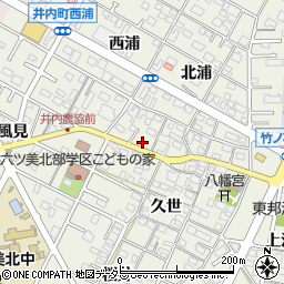 愛知県岡崎市井内町久世17周辺の地図