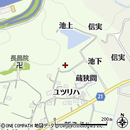 愛知県新城市矢部蔵狭間周辺の地図