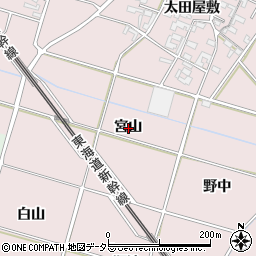 愛知県安城市川島町宮山周辺の地図