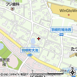 愛知県岡崎市羽根町大池144周辺の地図