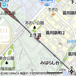 愛知県岡崎市蓑川町荒古周辺の地図