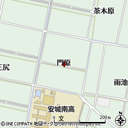 愛知県安城市桜井町門原周辺の地図