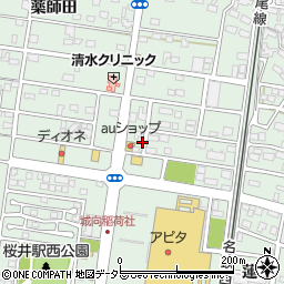 愛知県安城市桜井町三度山周辺の地図