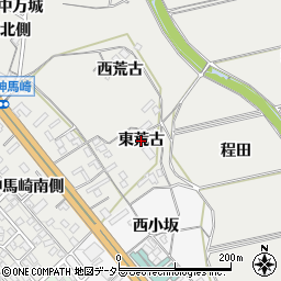 愛知県岡崎市岡町（東荒古）周辺の地図