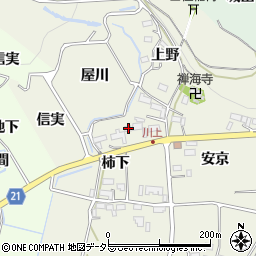 愛知県新城市富永柿下周辺の地図