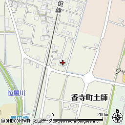 兵庫県姫路市香寺町土師1088周辺の地図