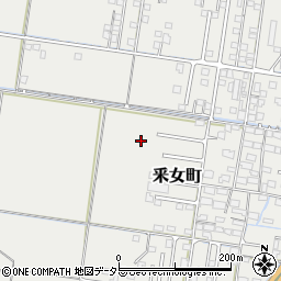 三重県四日市市釆女町周辺の地図