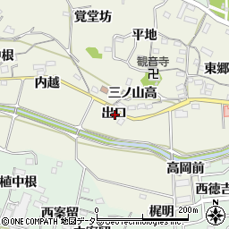 愛知県知多郡阿久比町矢高出口周辺の地図