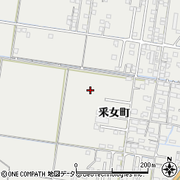 三重県四日市市釆女町周辺の地図