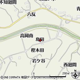 愛知県知多郡阿久比町矢高島田周辺の地図