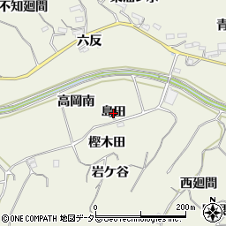 愛知県阿久比町（知多郡）矢高（島田）周辺の地図