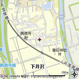 兵庫県三田市下井沢54周辺の地図