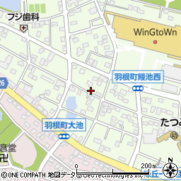 愛知県岡崎市羽根町大池140周辺の地図