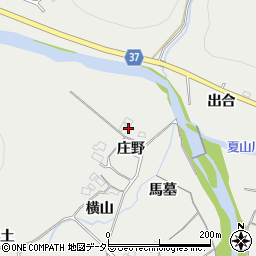 愛知県岡崎市樫山町庄野周辺の地図