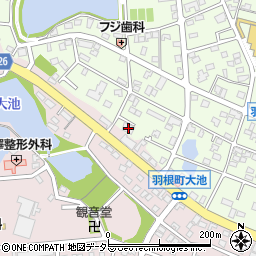 愛知県岡崎市羽根町大池60周辺の地図