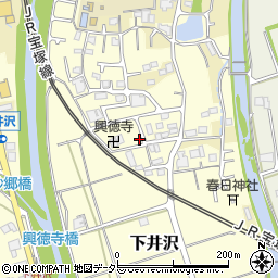 兵庫県三田市下井沢70周辺の地図