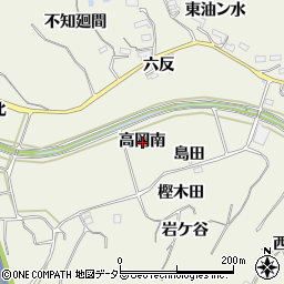 愛知県知多郡阿久比町矢高高岡南周辺の地図
