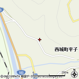 広島県庄原市西城町平子61周辺の地図